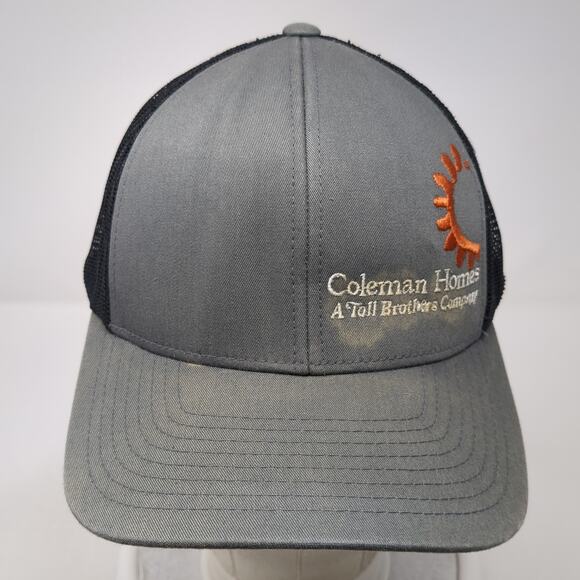 Coleman Homes Snapback Mesh Back Trucker Hat Gray One Size Colorblock - Picture 2 of 10